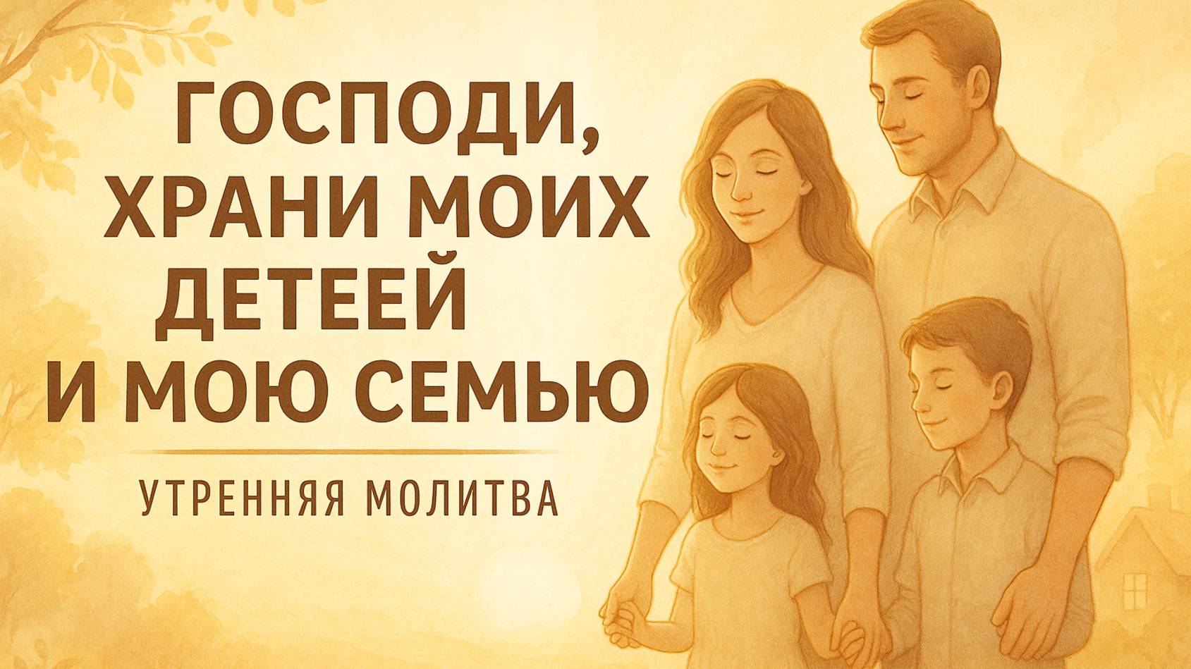 Господи, храни моих детей и мою семью! Утренняя молитва