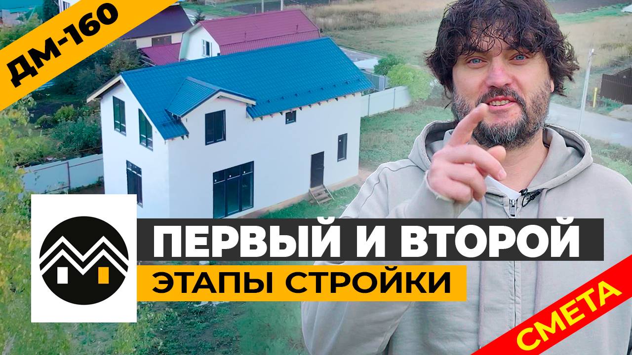 Первый и второй этапы строительства Дома Мечты ДМ-160. Обзор дома из газобетона. Цена дома 2025