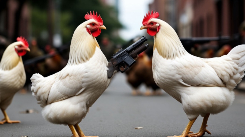 играю в Chicken Gun