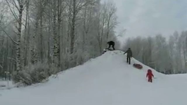 Падение на сноуборде