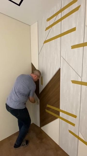 Монтаж диагональных панелей
