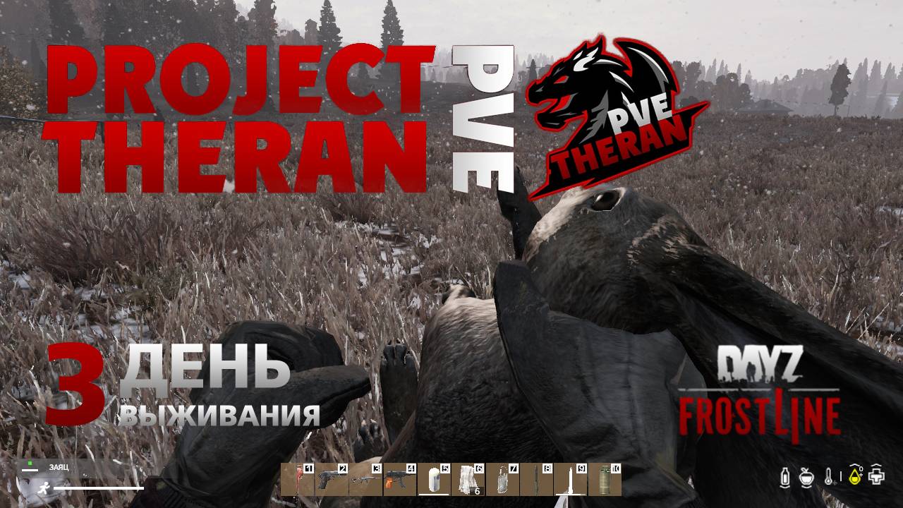 DayZ. FrostLine / Project Theran PVE / #3. Машина, заяц и хорошая больничка.