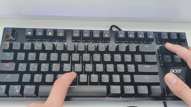 Демонстрация подсветки клавиатуры Acer OKW126