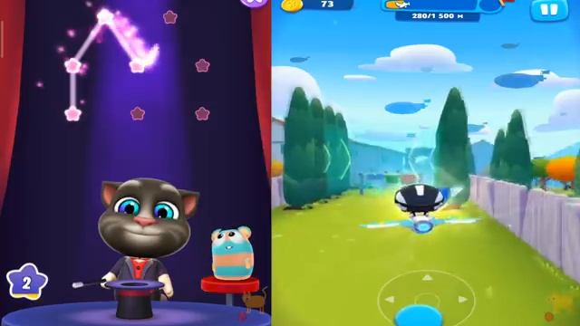 TALKING TOM 2 VS TALKING TOM SKY RUN