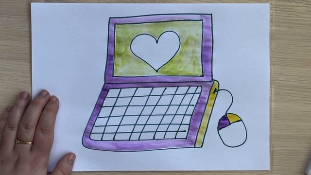 How to draw computer / рисованные компьютер для детей / bolalar uchun ko