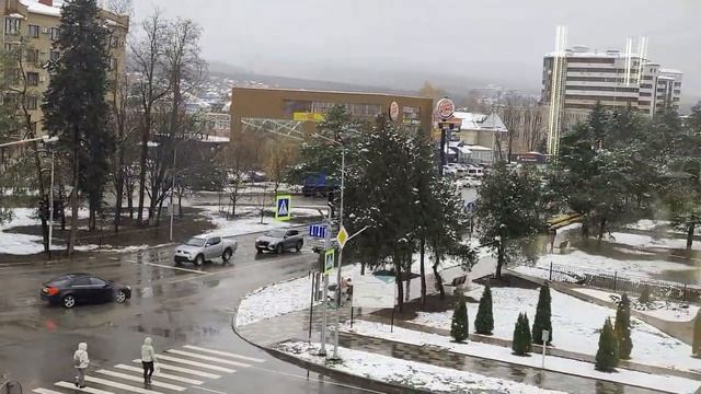💥Снежный циклон. Горячий Ключ. Краснодарский край. 24.1