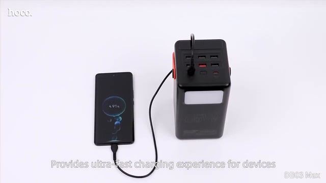 Повербанк великої ємності 100000mAh 65W Hoco DB03 Max Centurion з ліхт?