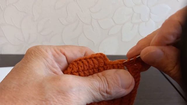 Прихватка для кухни: окончание четвертого ряда