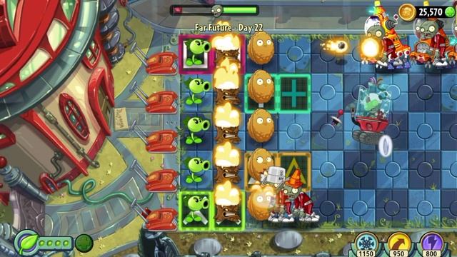 растения против зомби.  22 уровень  (pvz 2)