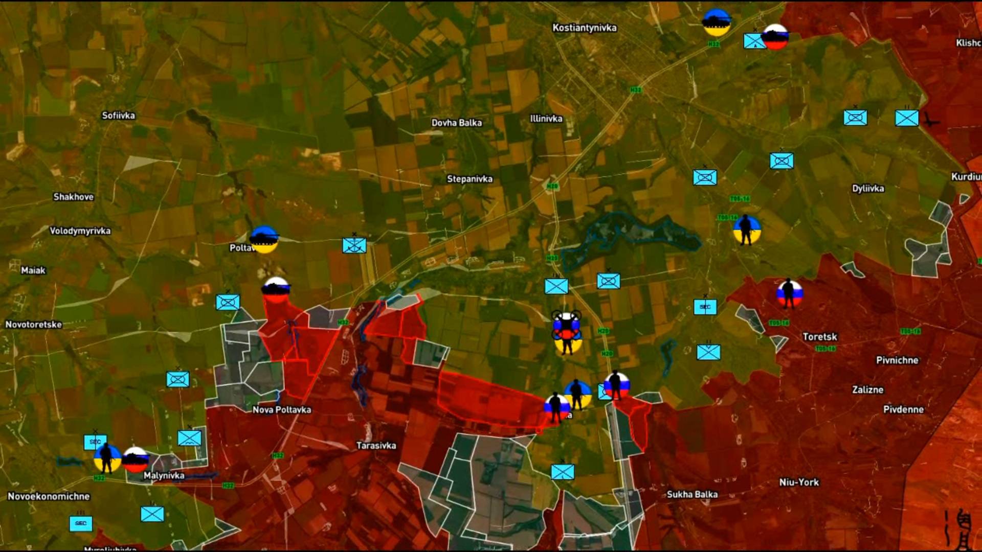 26.05.2025 Карта боевых действий. Обрушение обороны противника к югу от Константиновки