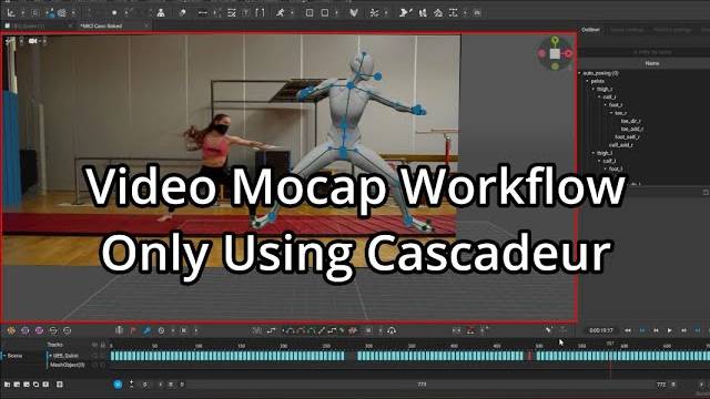 Видеозахват движения и очистка анимации в Cascadeur (Workflow без сторонних инструментов)
