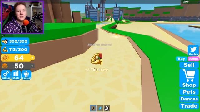 Поззи ЕМ БУРГЕРЫ И СТАНОВЛЮСЬ КАЧКОМ!   Roblox
