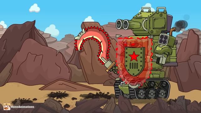 HomeAnimations – Мультики про танки  Робо-Сталин идет на ТАРАН - Мультики про танки