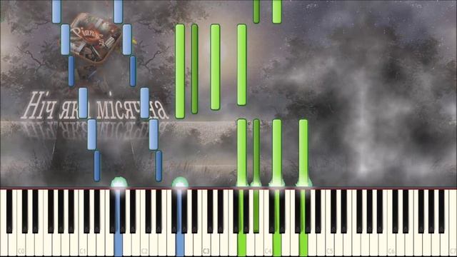 Нiч яка мiсячна (В бой идут одни "старики") piano tutorial [НОТЫ + MIDI]