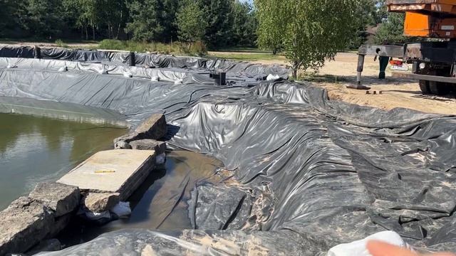 ОЗЕРО 1500 М.КВ. Создание ступеней из плоского камня и ва
