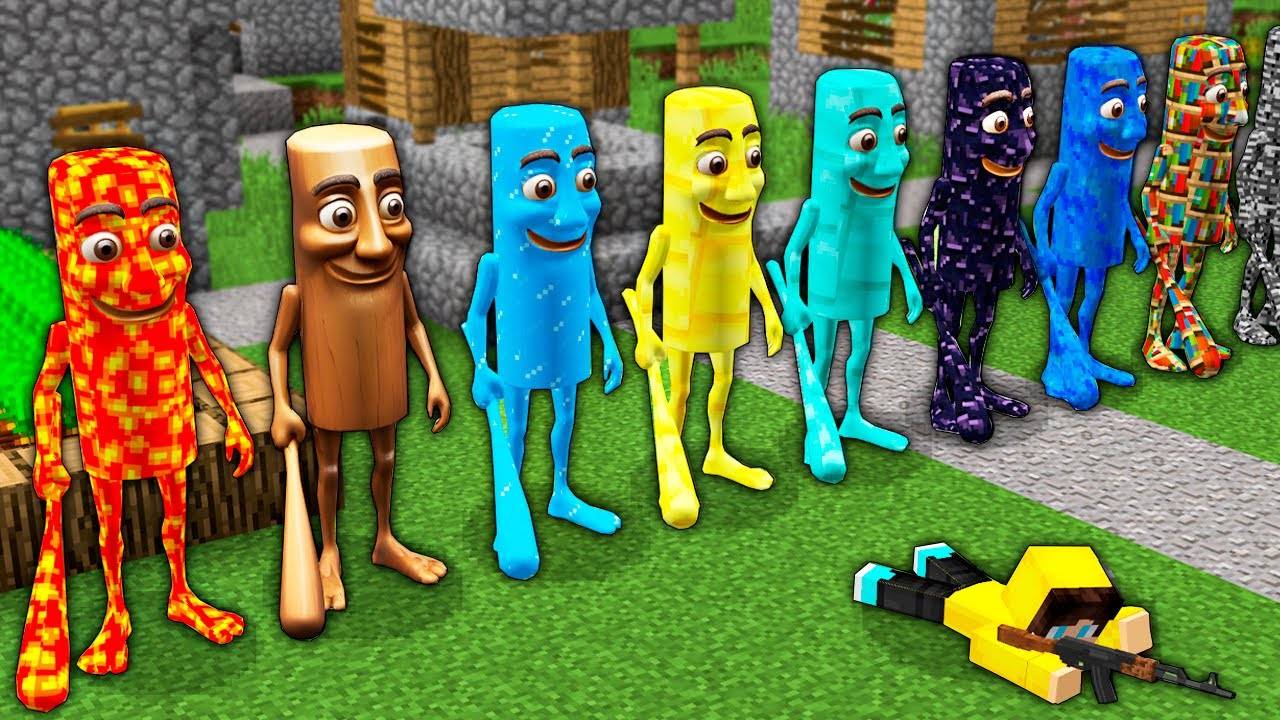 100 НОВЫХ ТУНГ ТУНГ САУРОВ ЗАЩИЩАЮТ МОЮ ДЕРЕВНЮ В МАЙНКРАФТ | Дими Minecraft