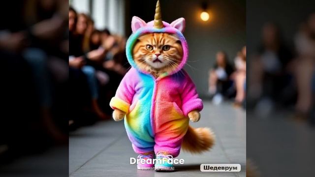 Кот в костюме единорожка