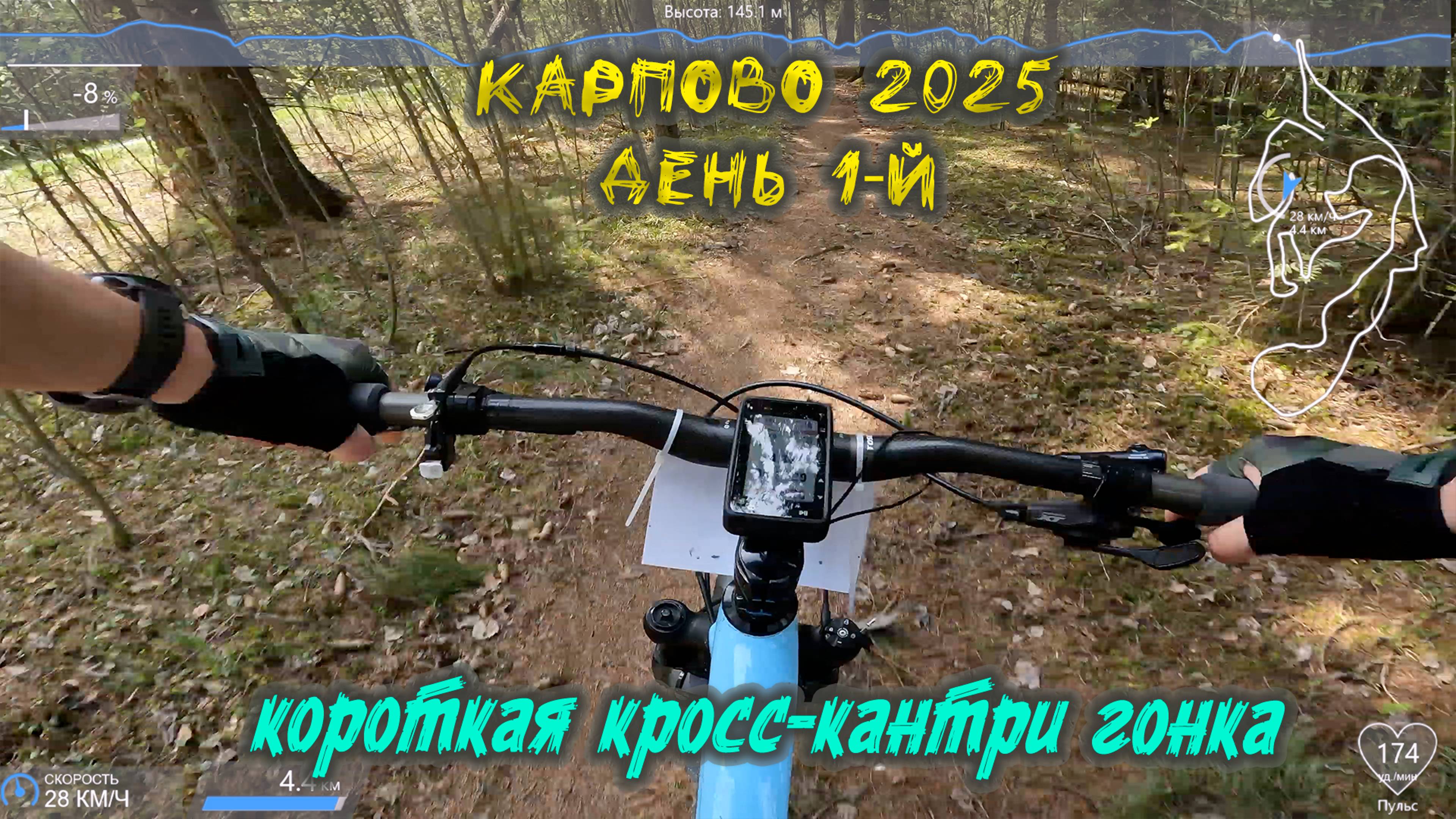 Карпово 2025 день 1-й. Короткая кросс-кантри гонка