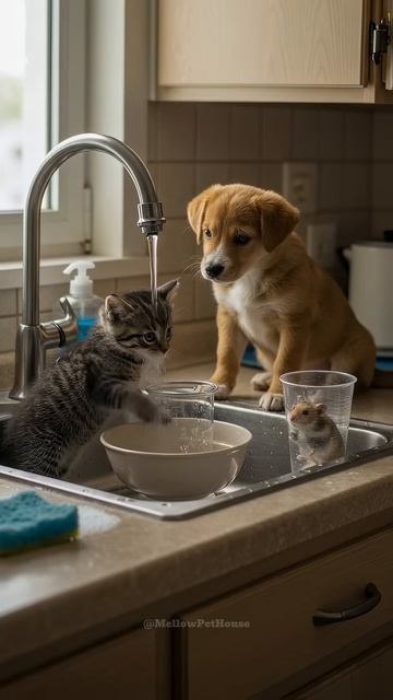 So Who’s Getting a Bath？ The Kitten, the Puppy, or the Hamster？