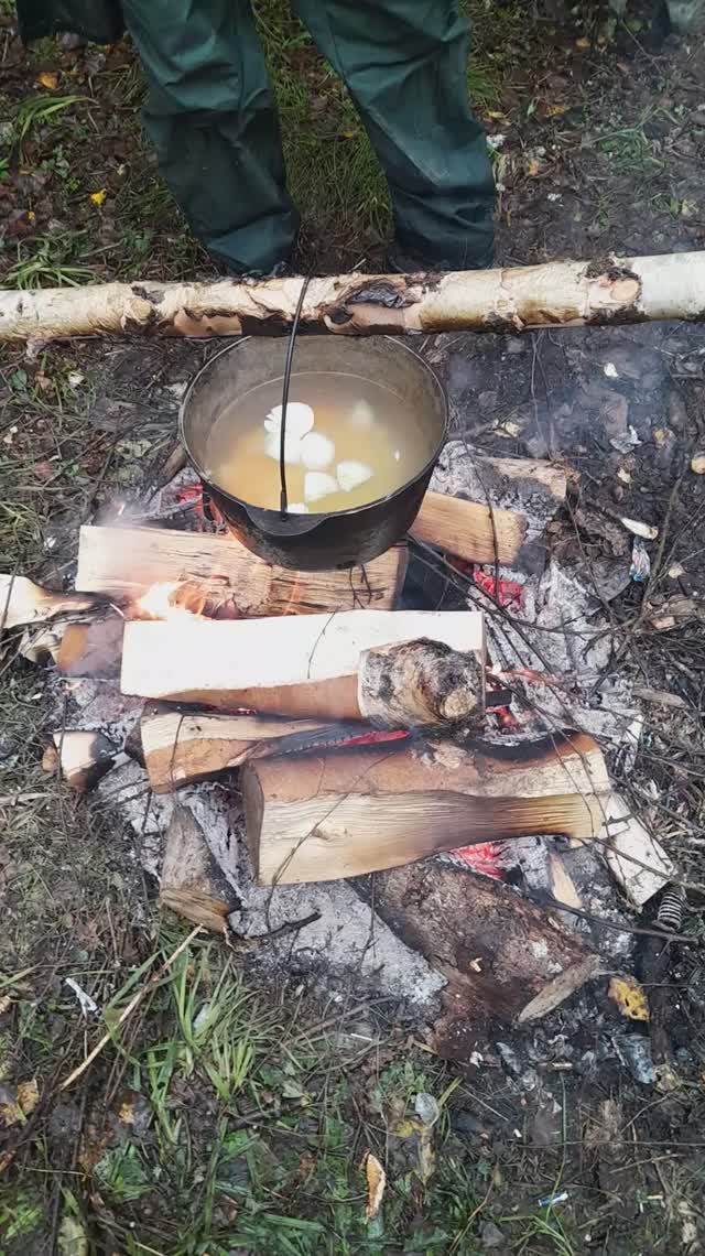 От берёзовых дров жара