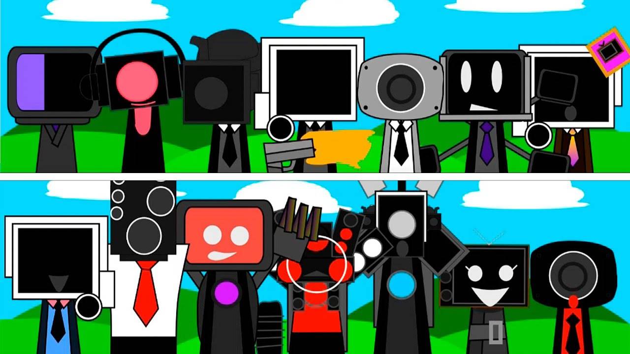 Туалет Incredibox Sprunki _ Skibidi - Обычная версия (СО ВСЕМИ ПЕРСОНАЖАМИ)