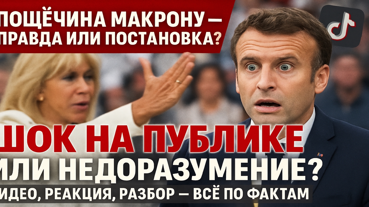 Пощёчина Макрону на публике: шутка, скандал или мем?