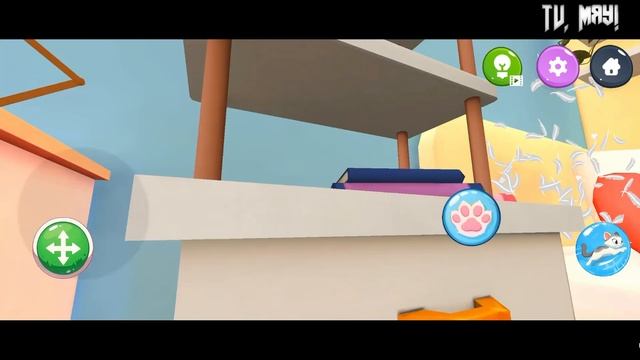 Кот и бабка.Полет ХОМЯКА. Игра Cat and Granny на TV Мяу