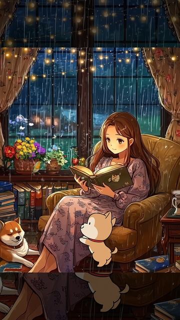 Девушка читает книгу