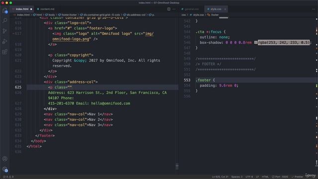 127 Building the Footer - Part 1
