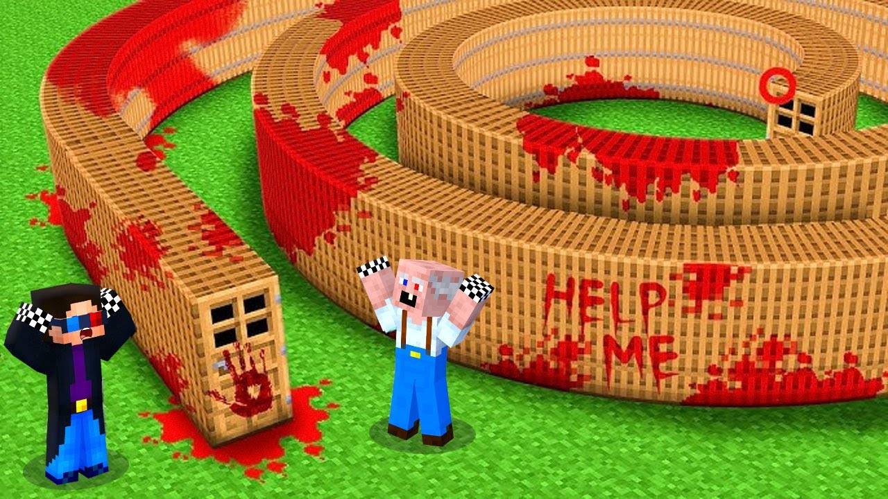 😵МЫ НАШЛИ САМУЮ ДЛИННУЮ СПИРАЛЬНУЮ ДВЕРЬ В МАЙНКРАФТ!