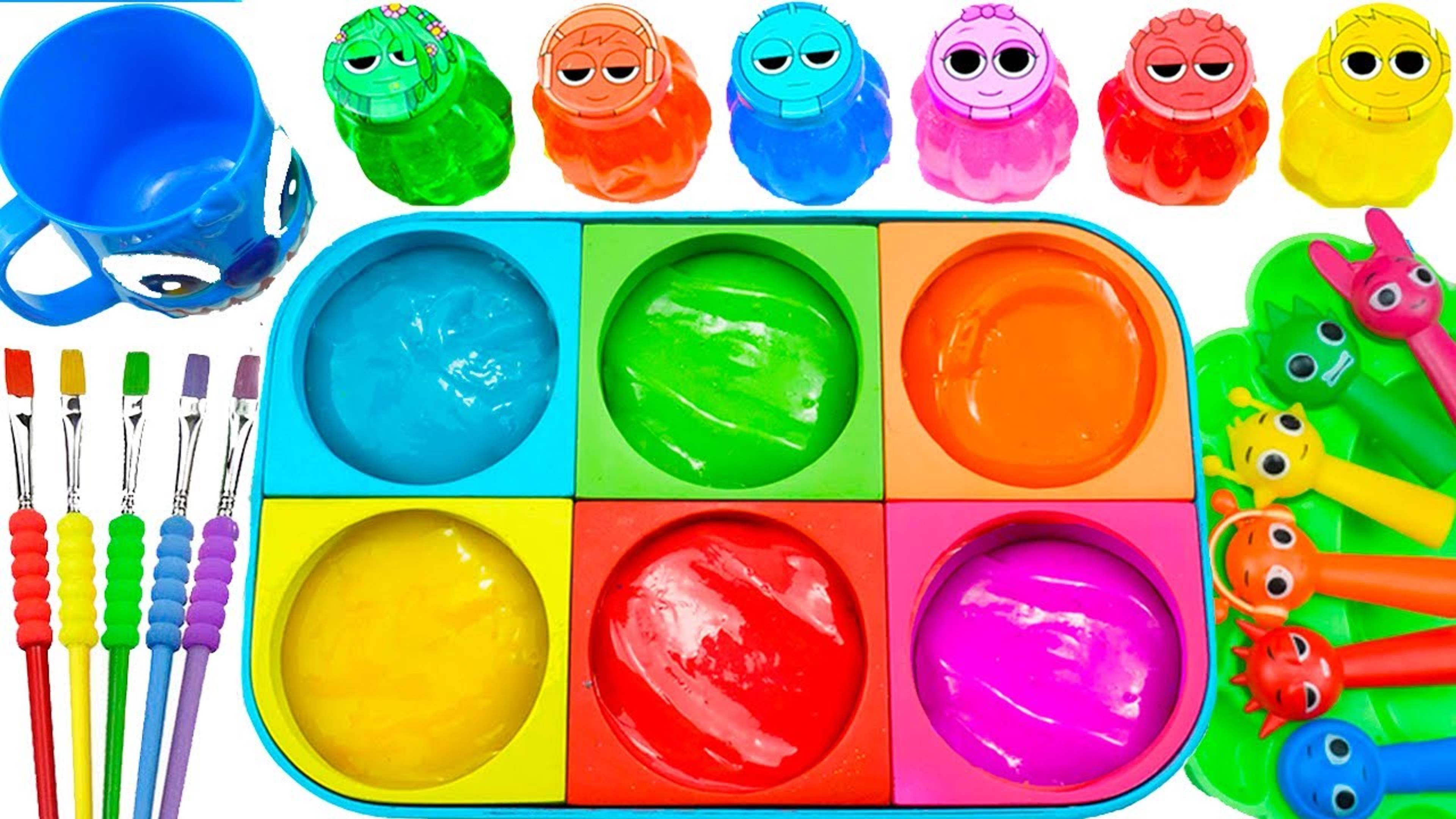 Смешивание слайма Sprunki Candy Lilo и Stitch Slime ASMRда
