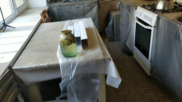 Уборка кухни. Помыла кухню от строительной пыли после ремонта.