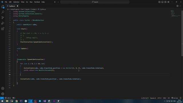 Курс Unity с нуля Урок 10 Циклы в unity