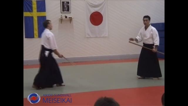18 Aikido Jo Tai Ken Ai Hanmi Ikkyo Omote Shishiya Sensei Sandviken 2002