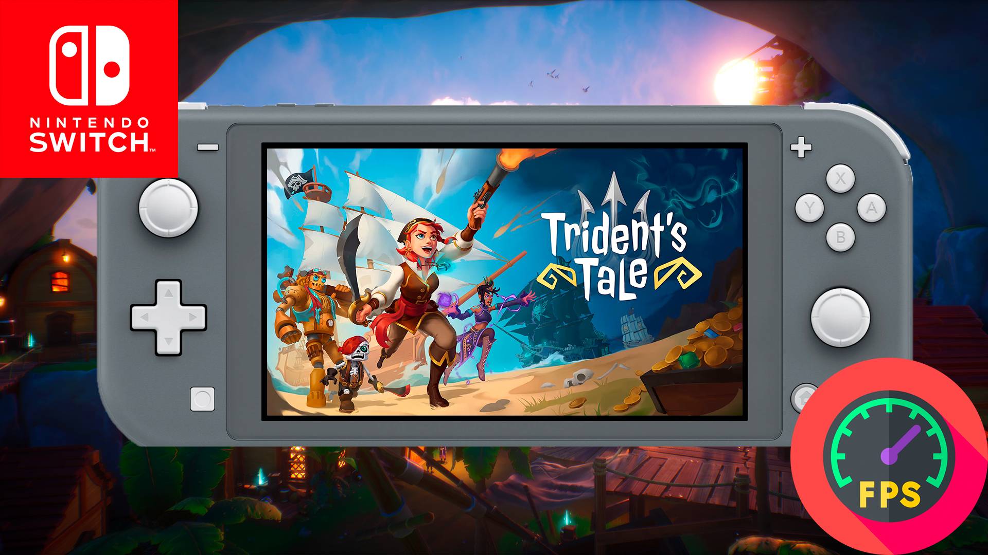 Trident's Tale Nintendo Switch Lite Gameplay - FPS Monitor