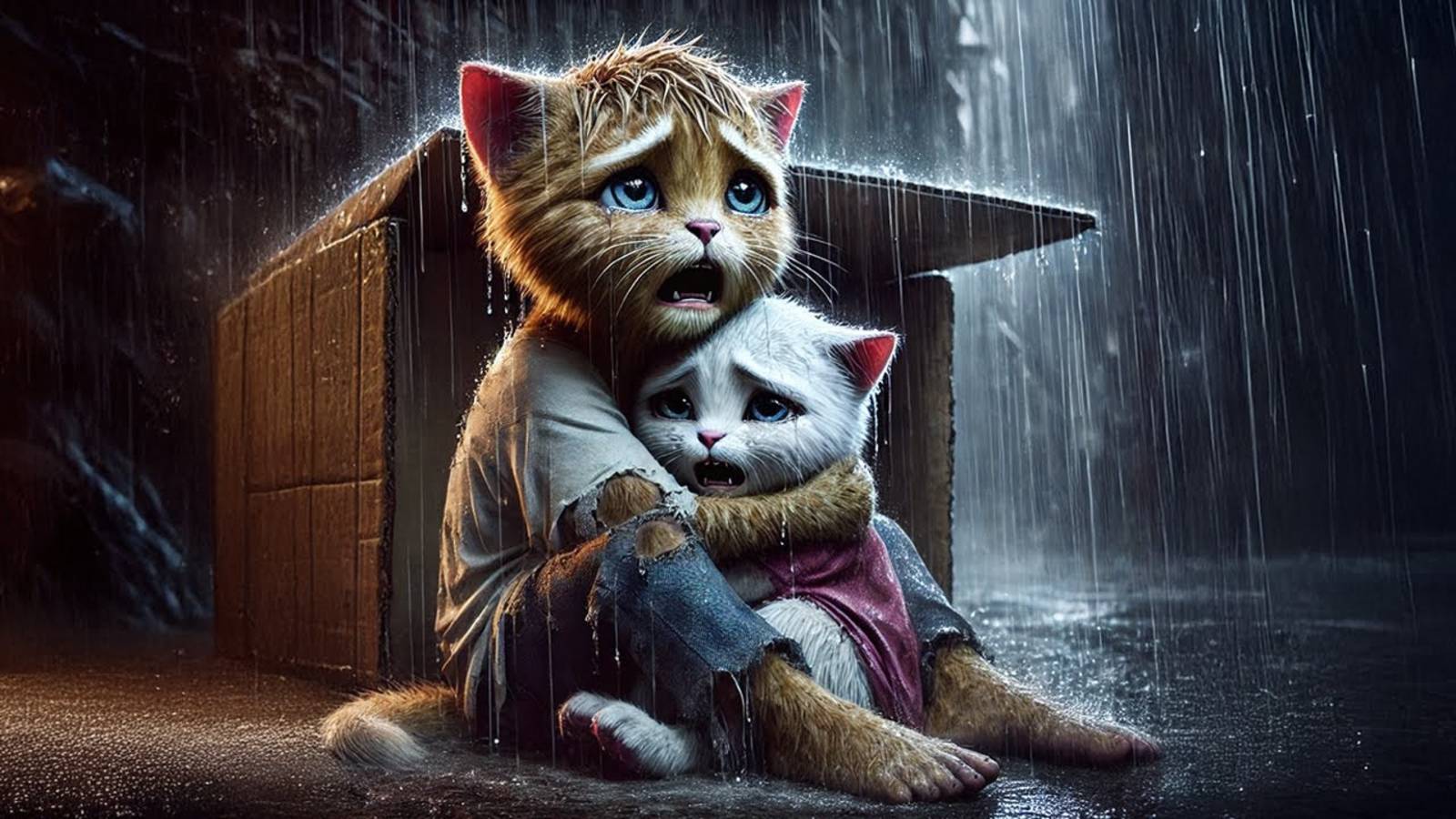 😿Бедные шипящие котята, спасенные добротой😱 🔥