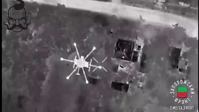 Кадры боевой работы отряда Пушкаря по нейтрализации вражеских дронов типа Баба-Яга на Запорожс...