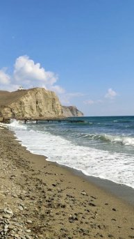 Солнечное утро в бухте Бугаз. Крым.