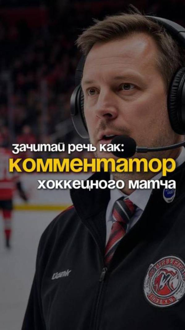 Выступи публично, как хоккейный комментатор