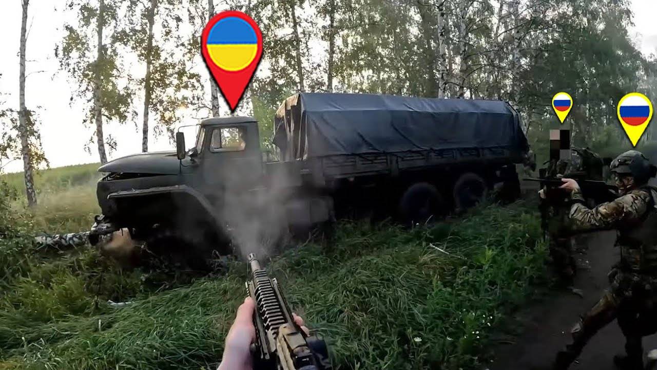 Засада в упор: Как российские войска уничтожили колонну украинских гаубиц Д-30 — экшн с GoPro