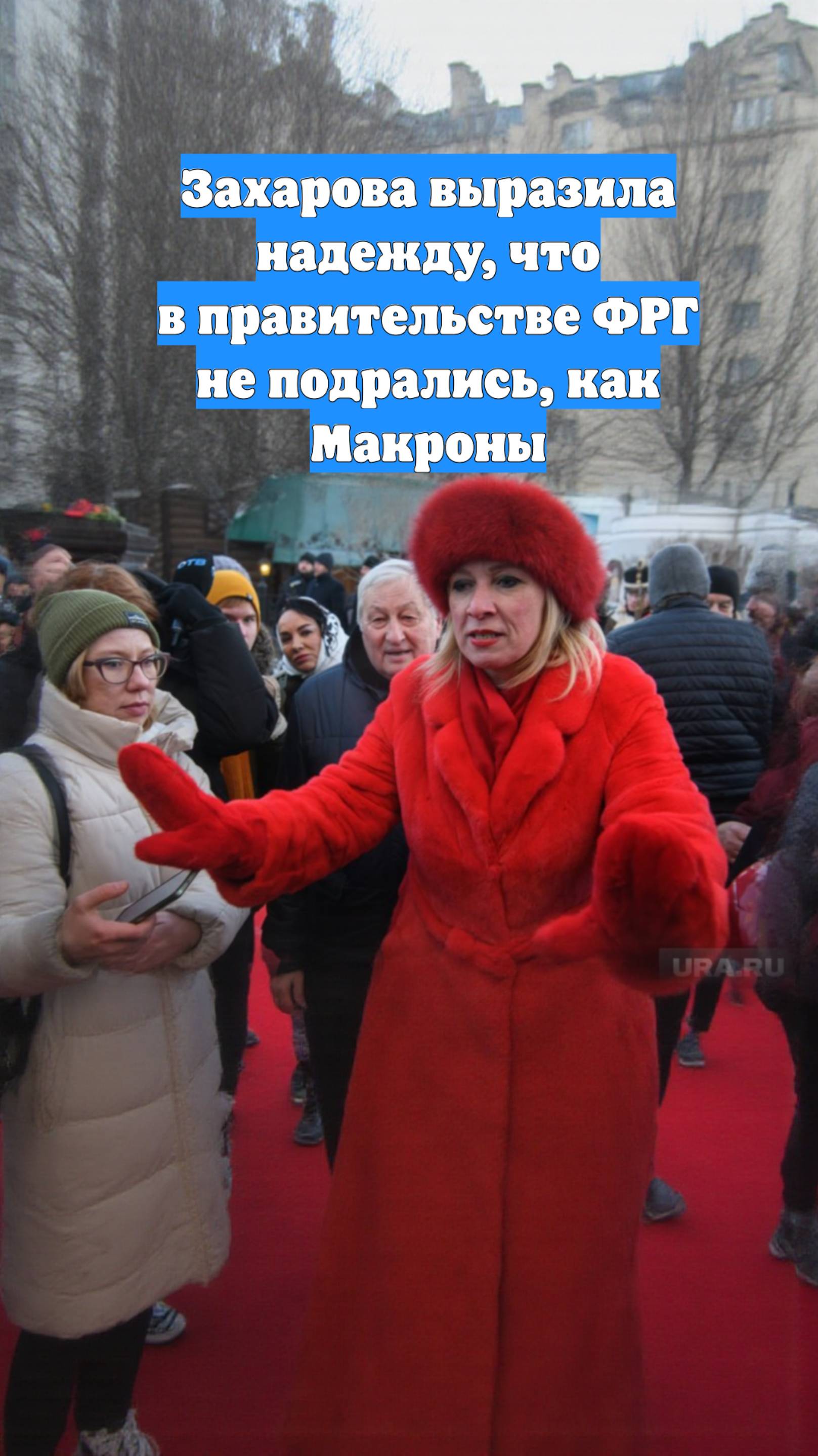 Захарова выразила надежду, что в правительстве ФРГ не подрались, как Макроны