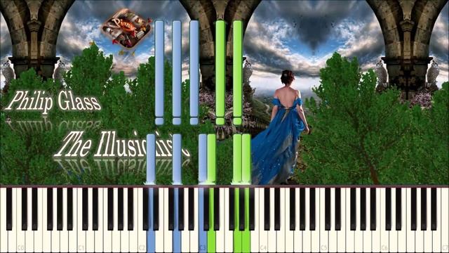 Philip Glass - The Illusionist (музыка из фильма "Иллюзионист") piano tutorial [НОТЫ + MIDI]