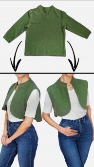 Превратите свитер в модный жилет!🧵✂️