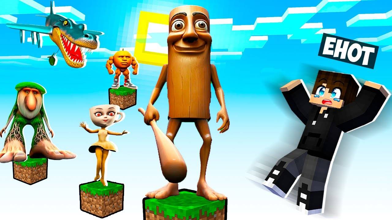 24 ЧАСА НА ОДНОМ БЛОКЕ С ИТАЛЬЯНСКИМИ МЕМАМИ! ЕНОТИК ITALIAN BRAINROT MEMES MINECRAFT
