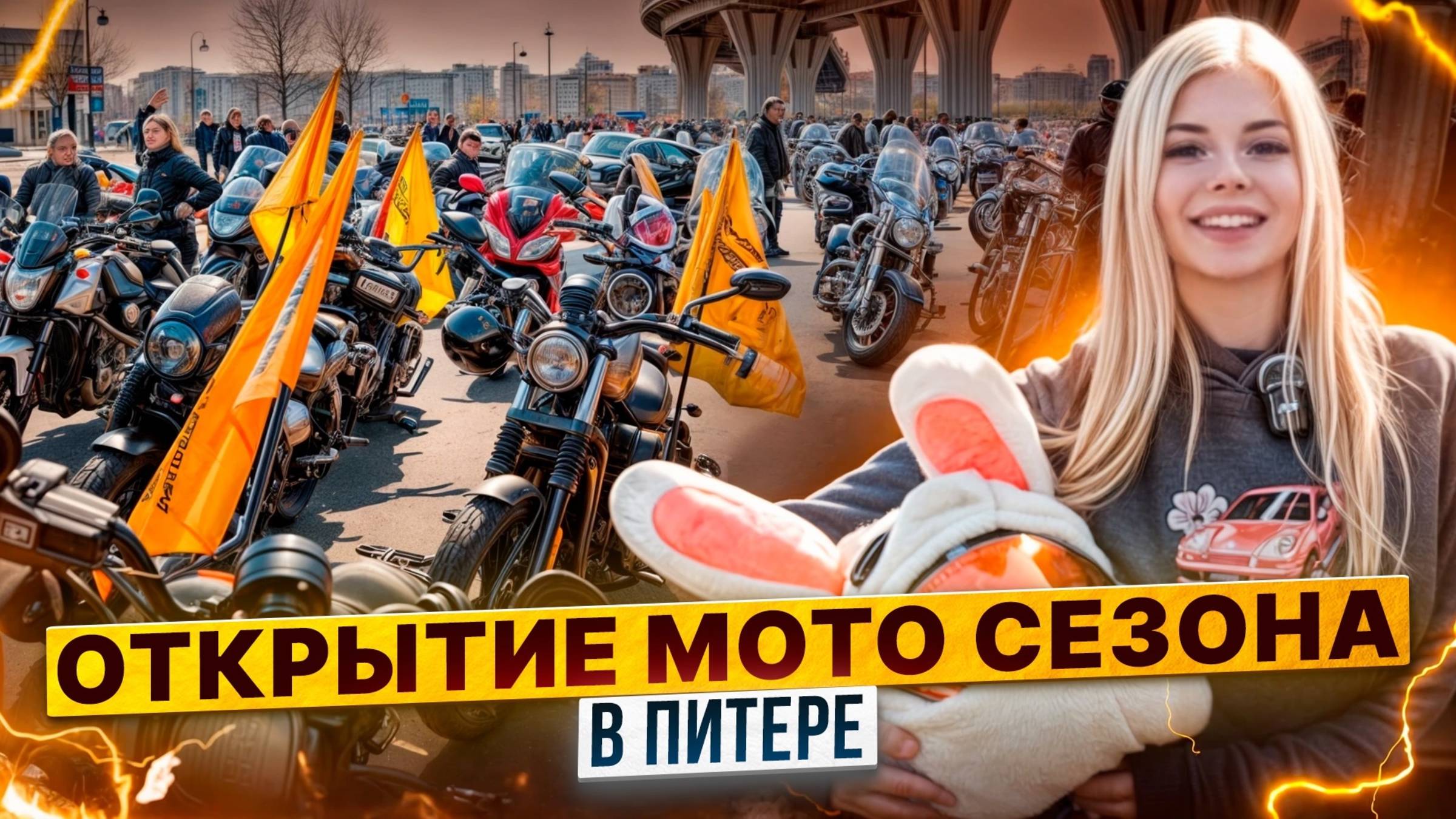 Открытие мотосезона в Санкт-Петербурге / Роллинг Мото в мотоколонне