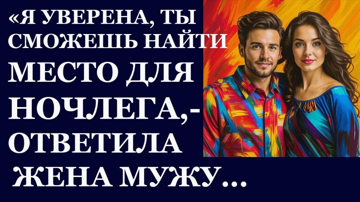 Истории из  жизни.  Я уверена, ты сможешь найти место для ночлега, сказала жена Аудио рассказы