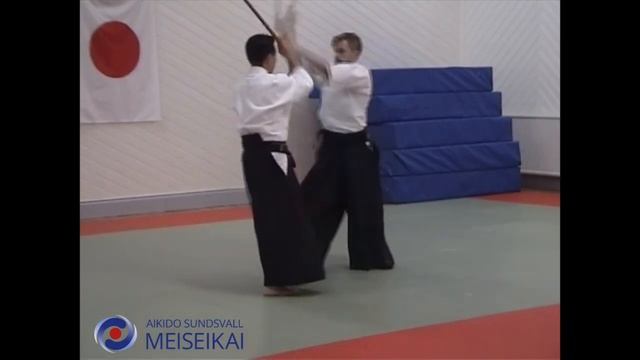 28 Aikido Ken Tai Ken Ai Hanmi Ikkyo Omote Shishiya Sensei Sandviken 2002