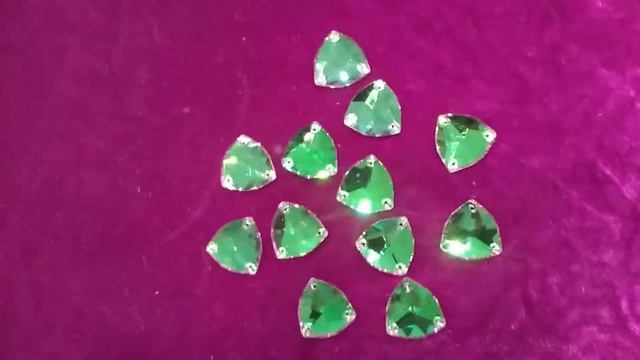 стразы пришивные трилиант 22 мм цвет green flame