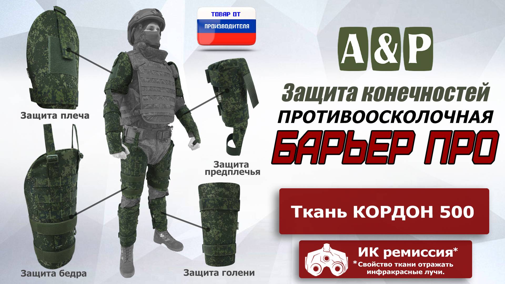 Комплект противоосколочной защиты "Барьер ПРО". Цвет: ЕМР (цифра). Промо-ролик.