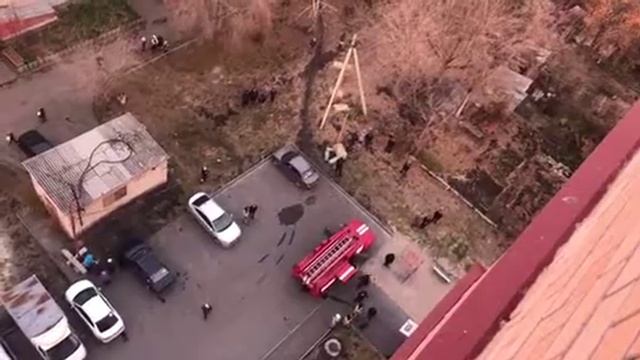Пожар на улице Ленина в городе Копейск